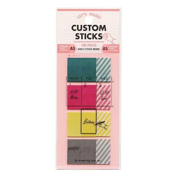 Custom Sticks A5 Daily Stick Memo