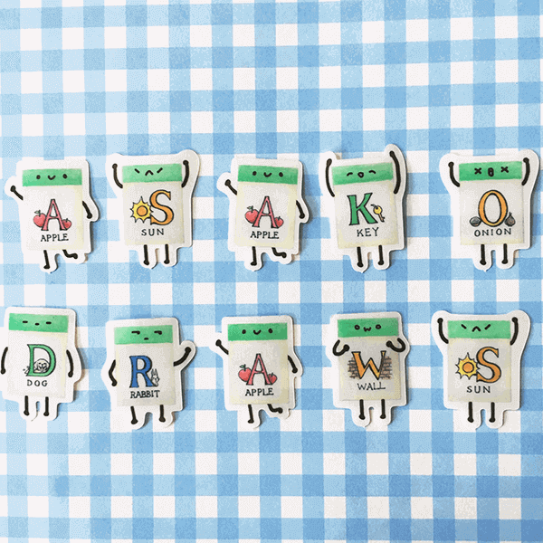 Asako Stickers Letter Eraser