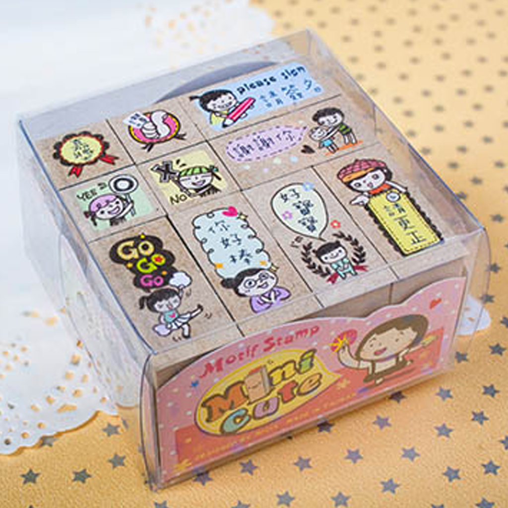Micia Mini Cute Stamp Set - Academic