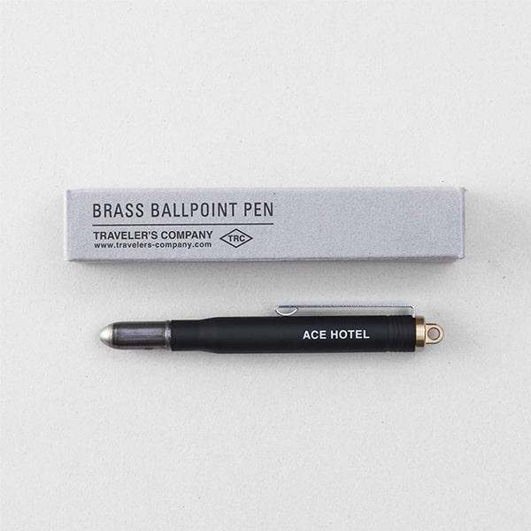 Traveler's Factory Brass Ballpoint Pen ACE HOTEL Black
