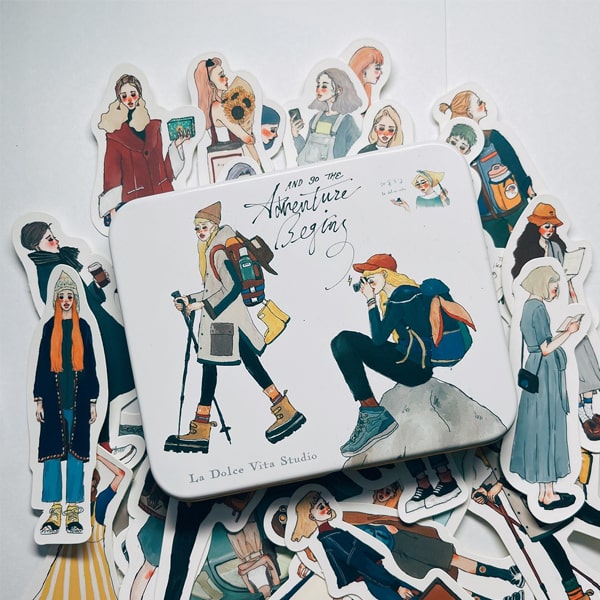 La Dolce Vita Tin Box Sticker Set 30 - The Adventure Begins