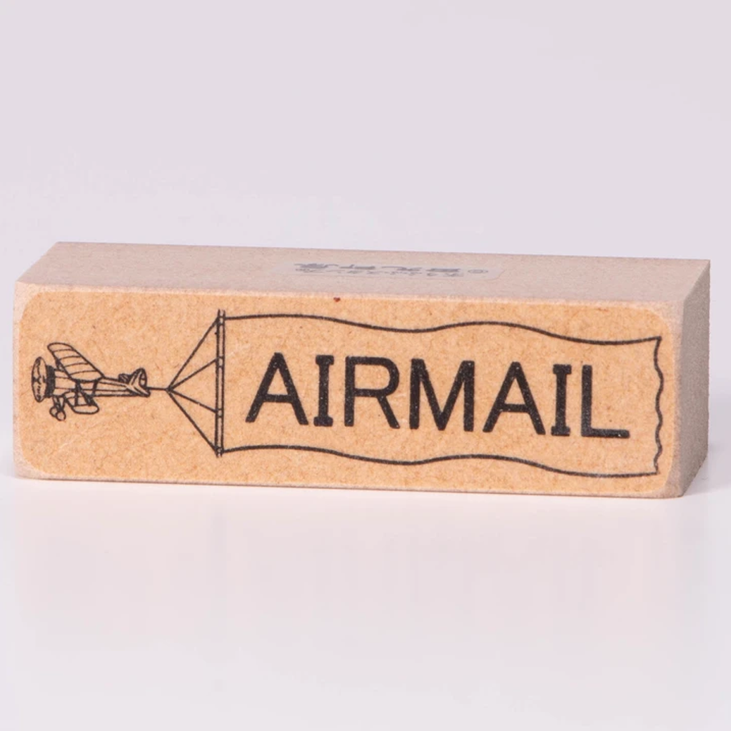 Kyoto Ufufu Rubber Stamp - Airmail Airplane