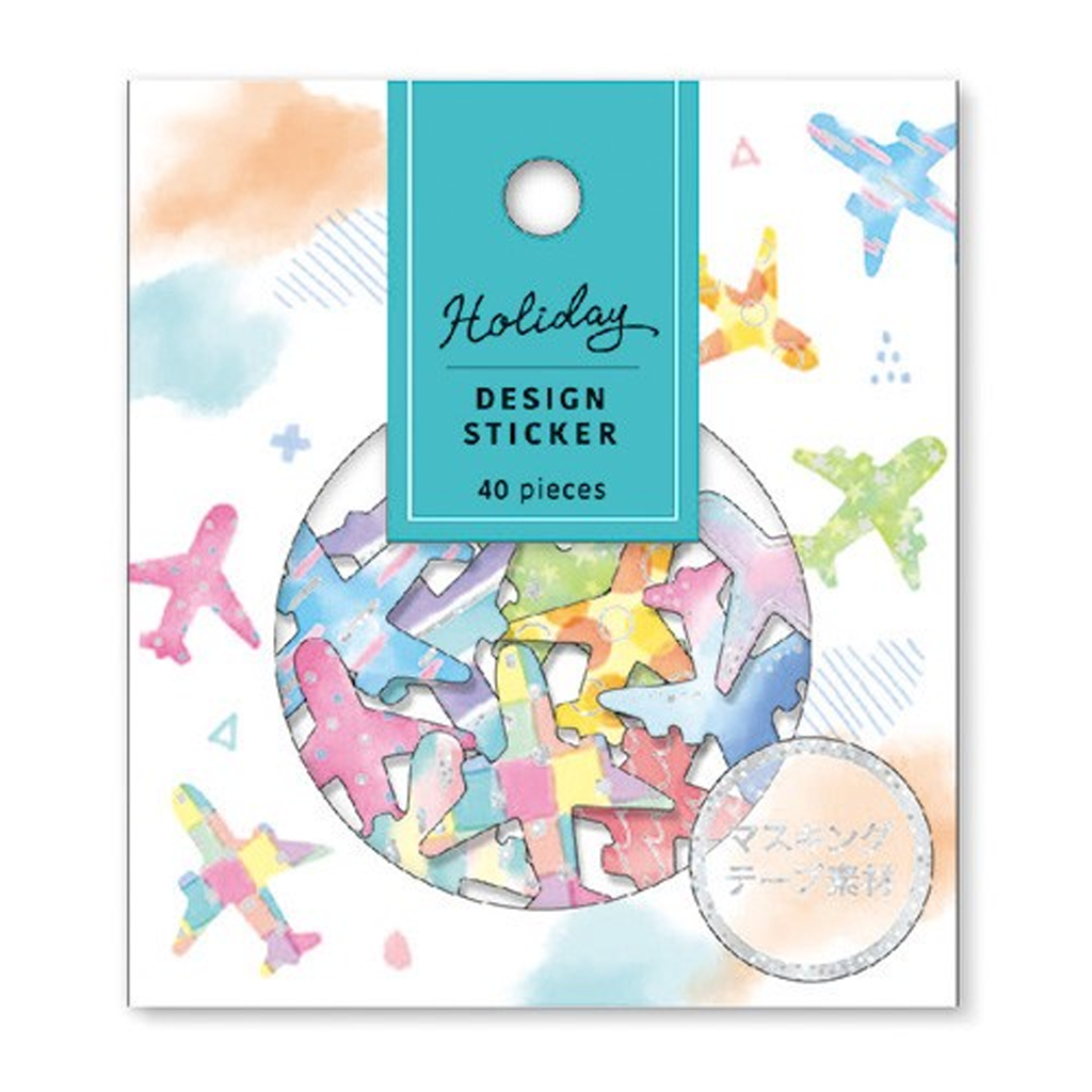 Mind Wave Holiday Design Sticker Airplane