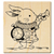 Micia Rubber Stamp - Alice In Wonderland Trumpet Rabbit