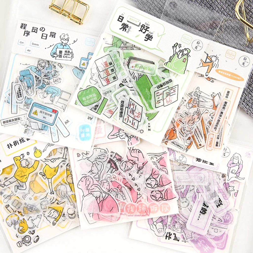 Miss Time Flake Sticker Daily Life Series