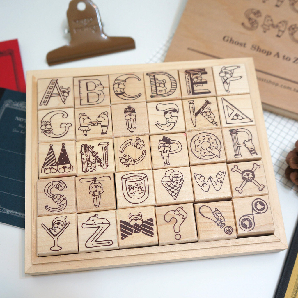 Ghost Shop Rubber Stamp - Limited English Letters