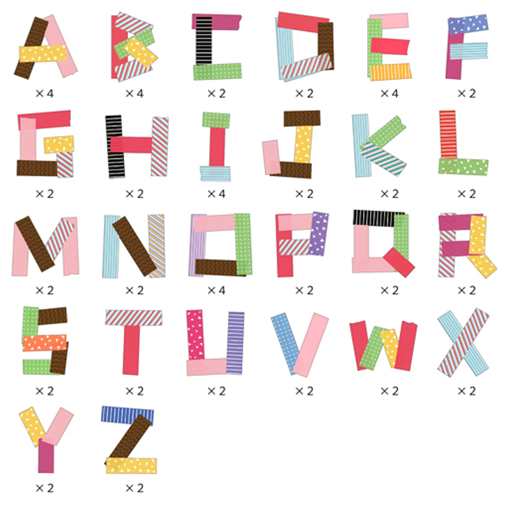 Z &amp; K Flake Seal Deco Sticker Alphabet