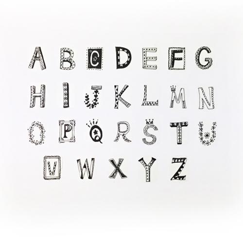 Bande Masking Roll Sticker Petit Alphabet