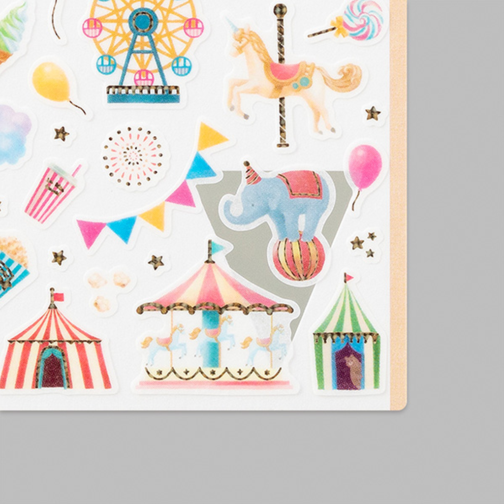 Midori Marche Masking Sticker Amusement Park Pattern