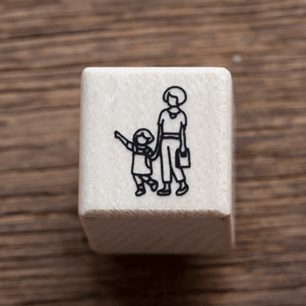 Plain Rubber Stamp - Mother & Daughter