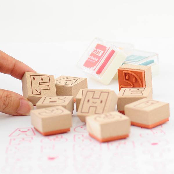 Ai Inc. Stamp Studio Rubber Stamp Set - Alphabet Sewing Calligraphy Cl -  tokopie