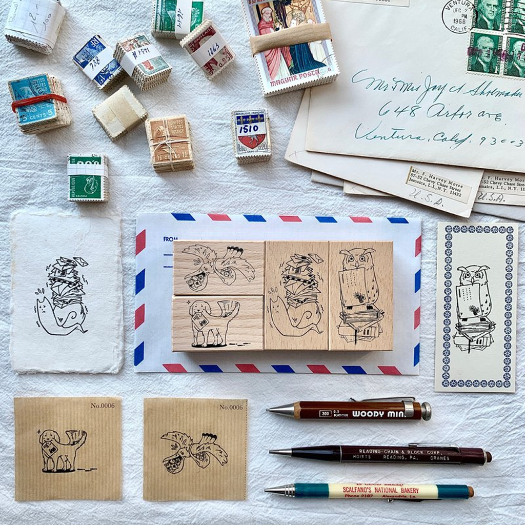 Liberty HK Rubber Stamp - Animal Postman