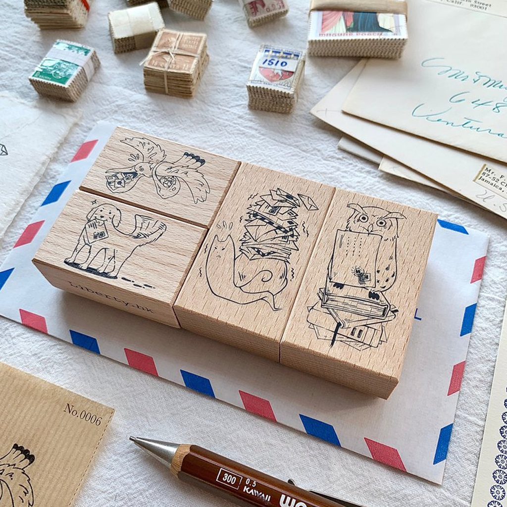 Liberty HK Rubber Stamp - Animal Postman