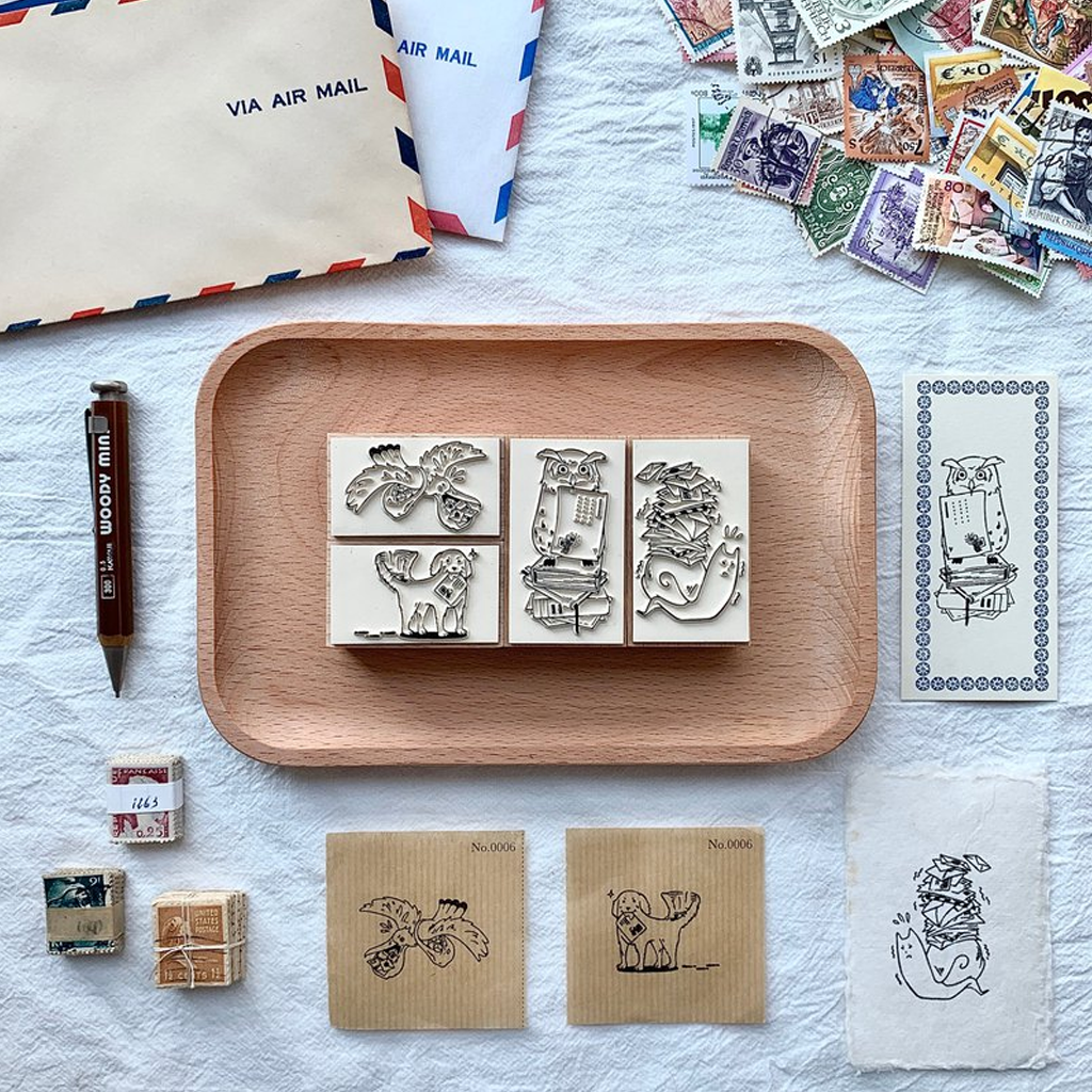 Liberty HK Rubber Stamp - Animal Postman