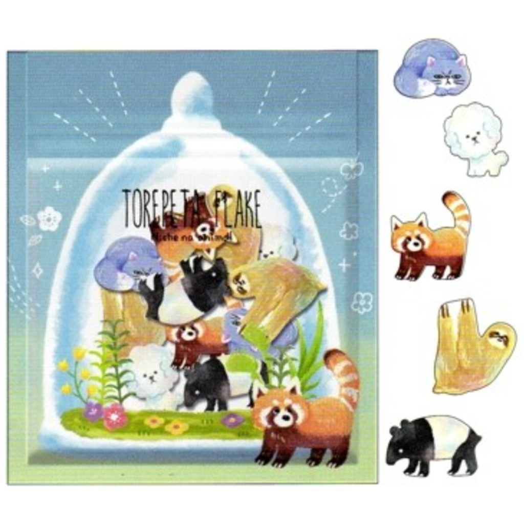 Kamio Japan Torepeta Animals Flake Seal Sticker
