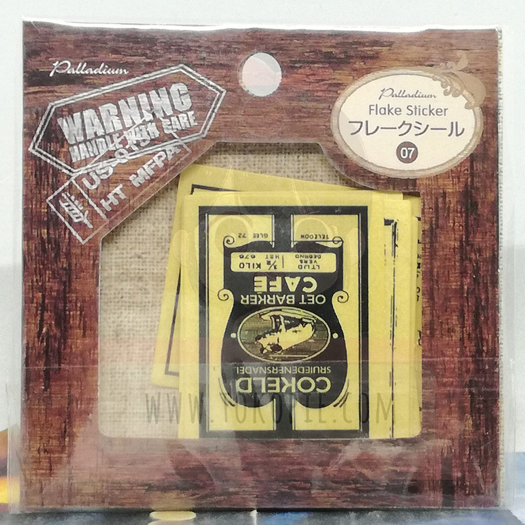 Palladium Antique Label Flake Sticker