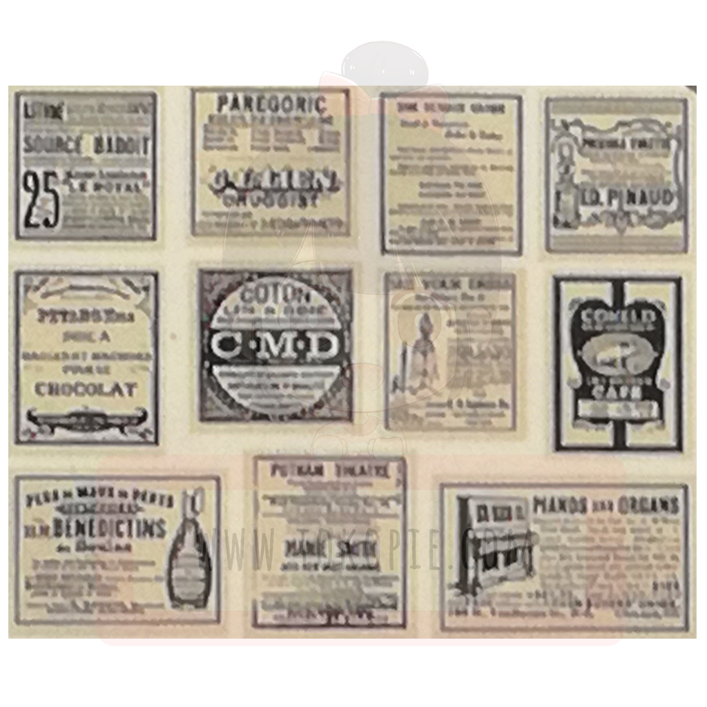 Palladium Antique Label Flake Sticker