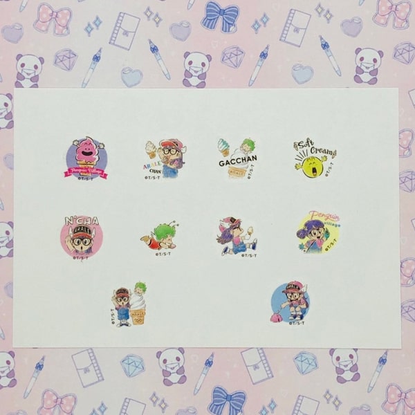 Flake Masking Sticker Arale Chan Yellow