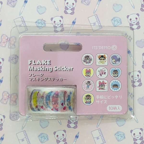 Flake Masking Sticker Arale Chan Pink