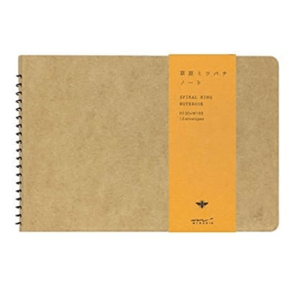 Midori Spiral Ring Note B6 with Window Envelopes HoneyBee