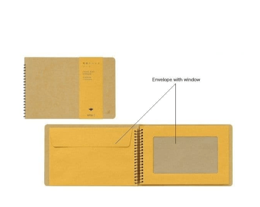 Midori Spiral Ring Note B6 with Window Envelopes HoneyBee