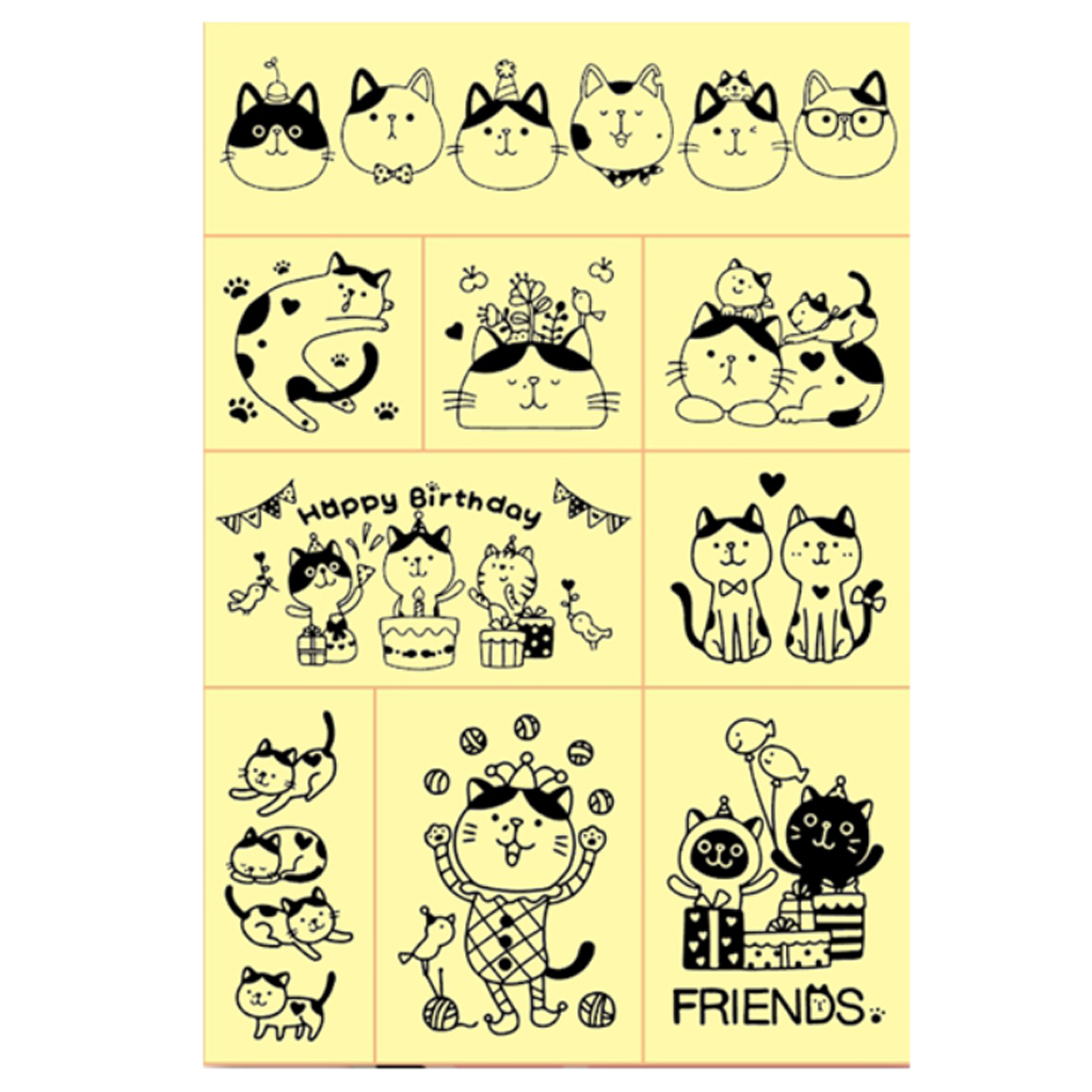 Micia Iron Box Stamp - Babe Cat With Good Friends