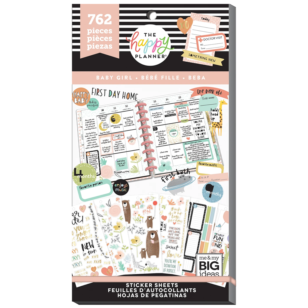 The Happy Planner Value Pack Stickers - Baby Girl