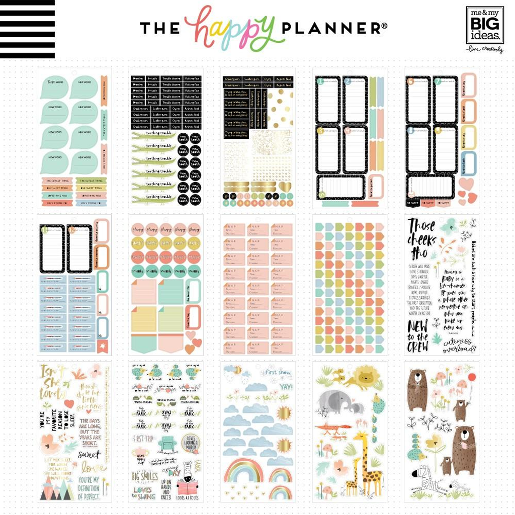The Happy Planner Value Pack Stickers - Baby Girl