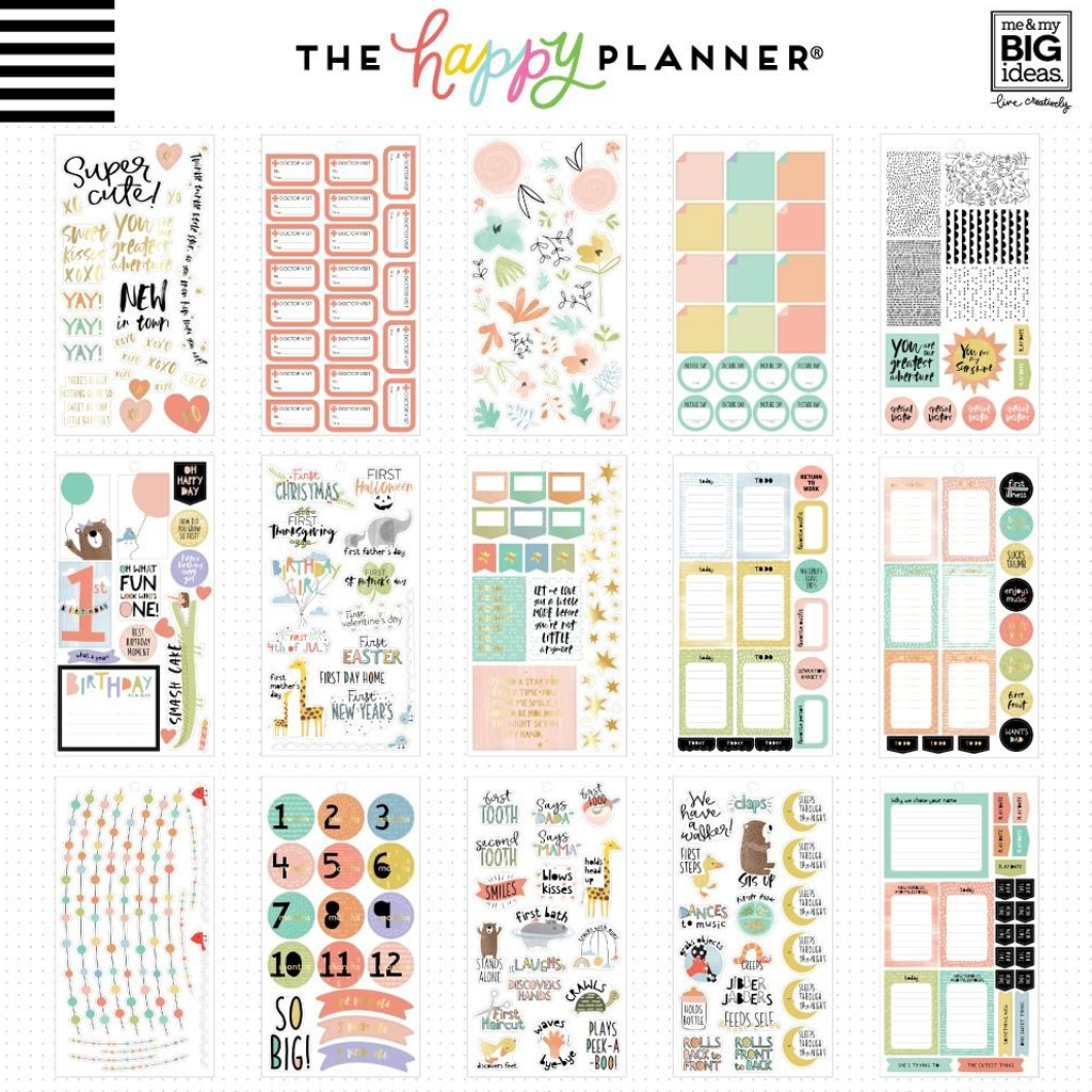The Happy Planner Value Pack Stickers - Baby Girl