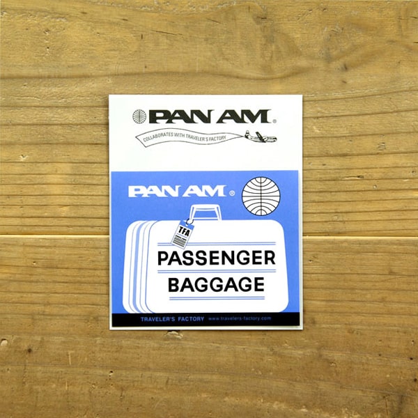 Traveler's Factory Suitcase Sticker Pan Am Baggage Label Pattern