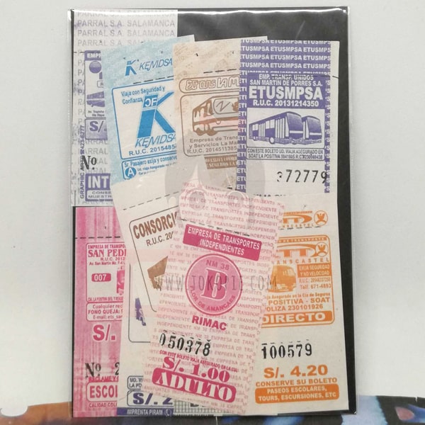 Spanish Bus Vintage Ticket C