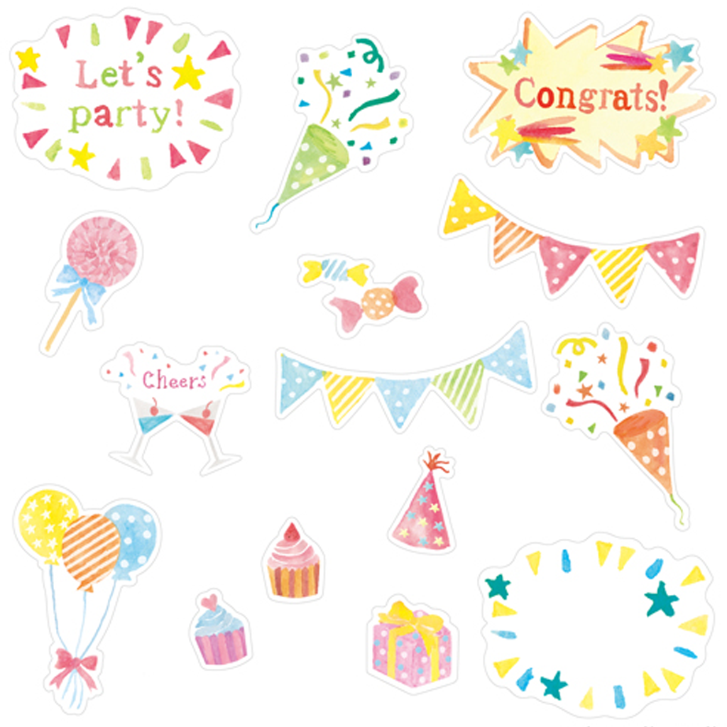 Z &amp; K Flake Seal Deco Sticker Yellow Congratulations