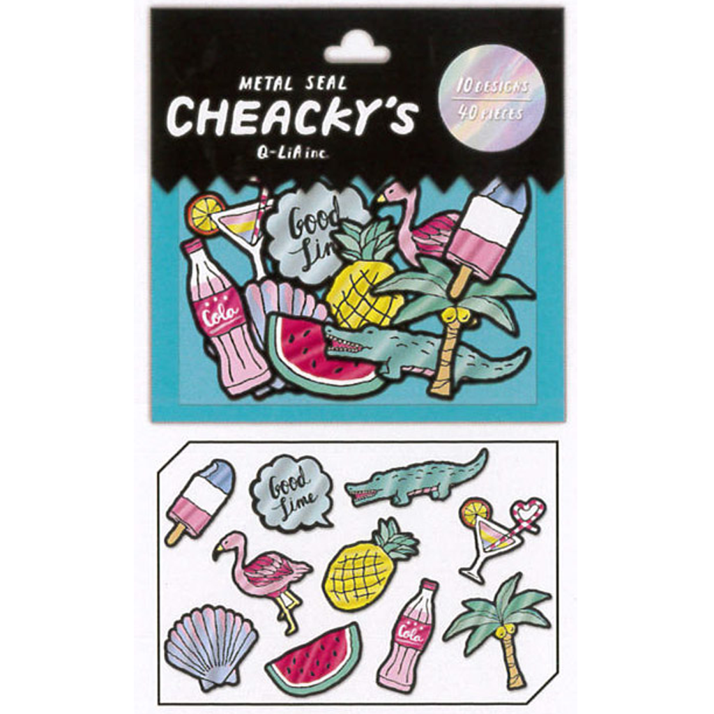 Q-Lia Metal Seal Cheacky's Flake Sticker Beach