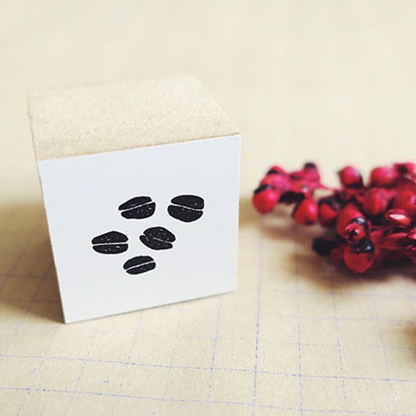 36 Sublo Coffee Rubber Stamp - Bean