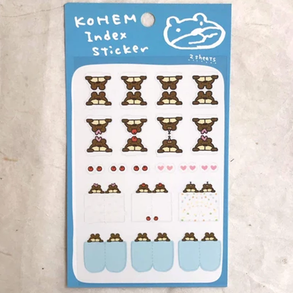 AIUEO Kohem Index Sticker