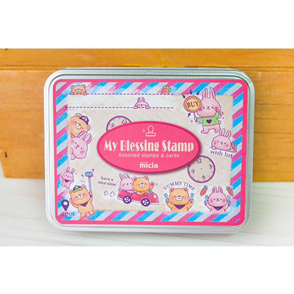 Micia Iron Box Stamp - Yummy Time For Bears and Rabbits