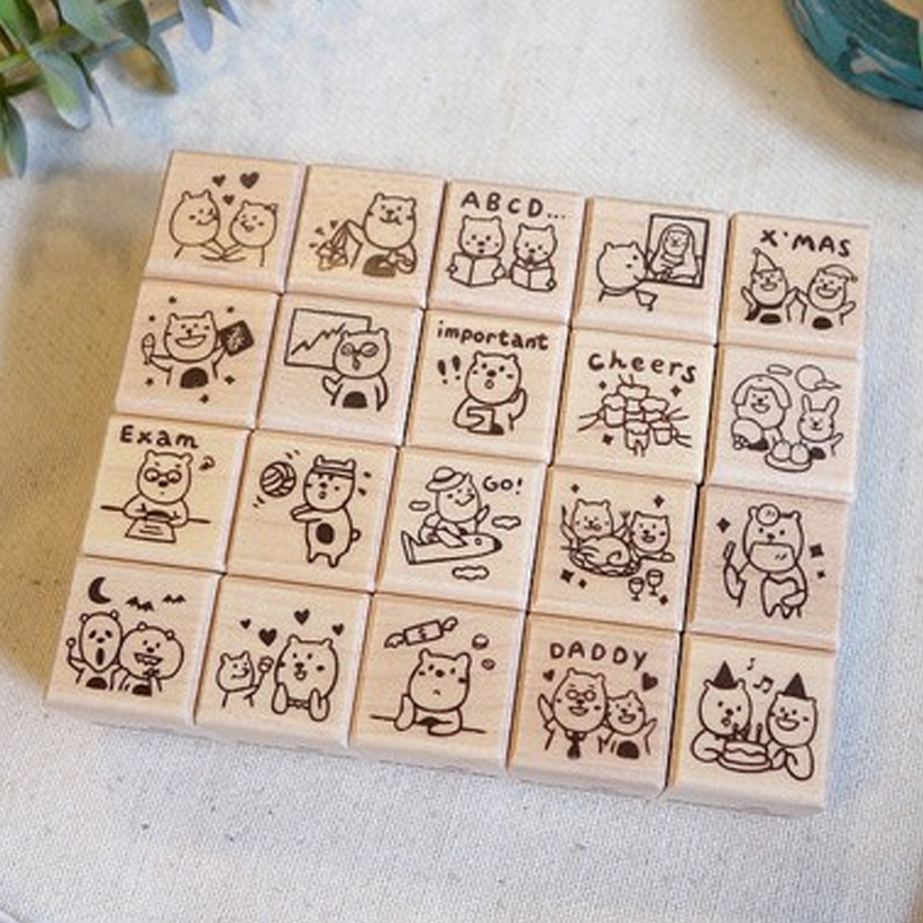 Micia Rubber Stamp - Bear Life Set