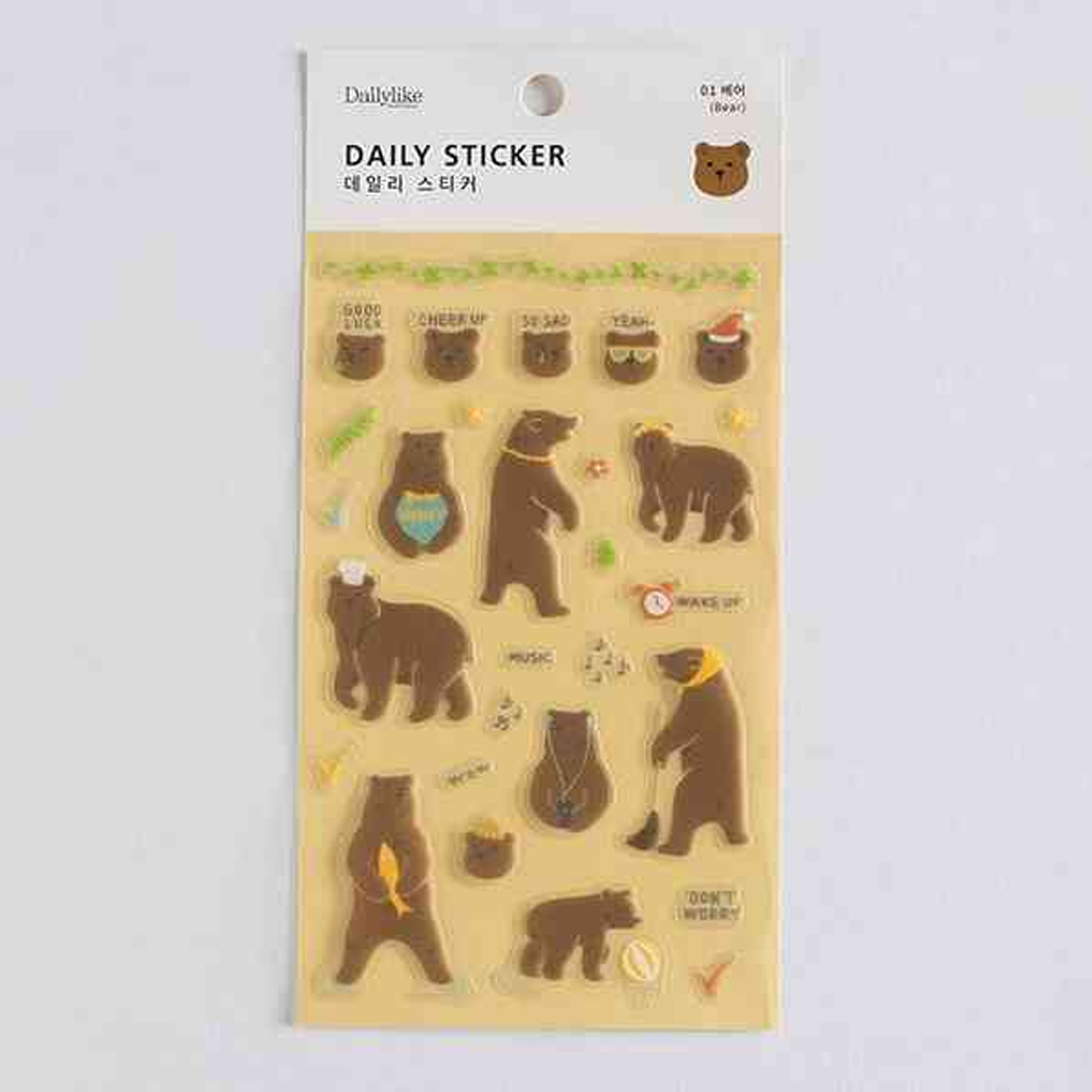 Dailylike Daily Sticker - The Bear
