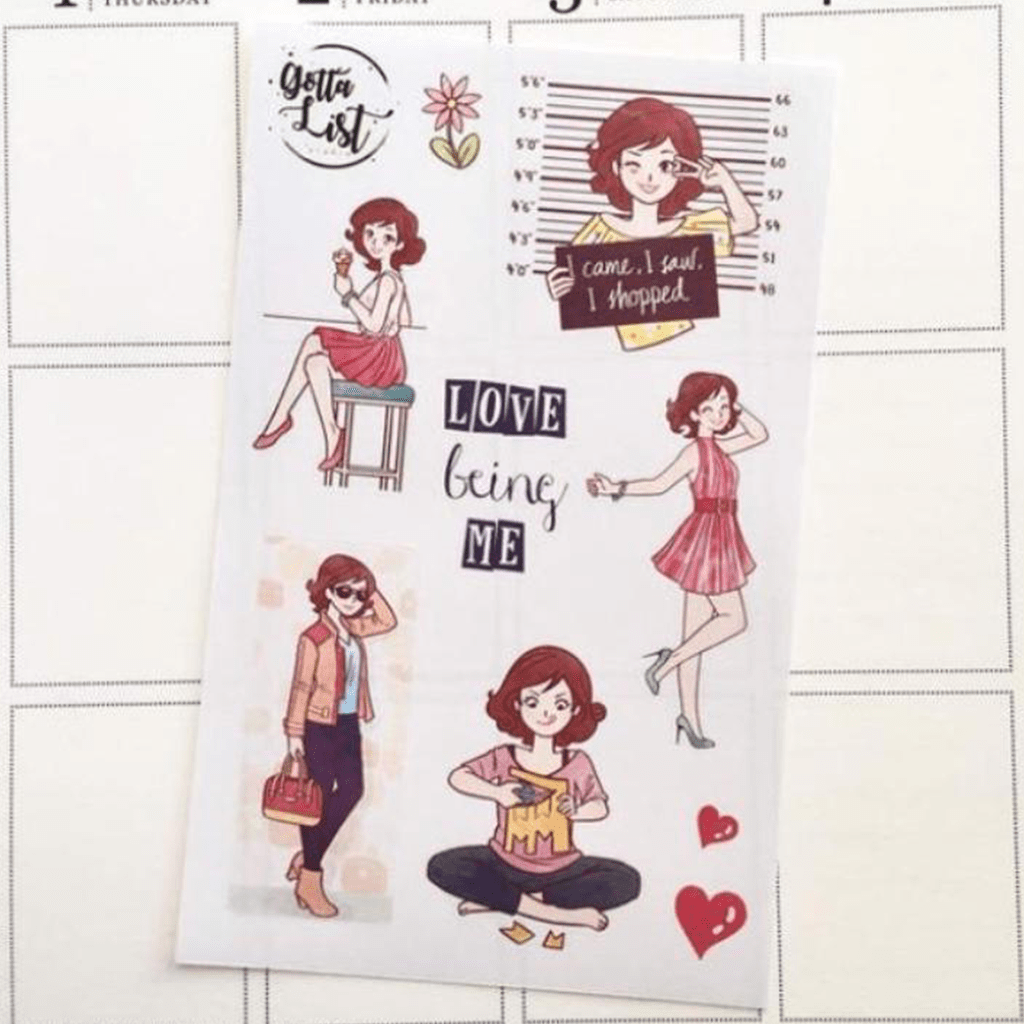 GottaList Sticker Planner Love Being Me