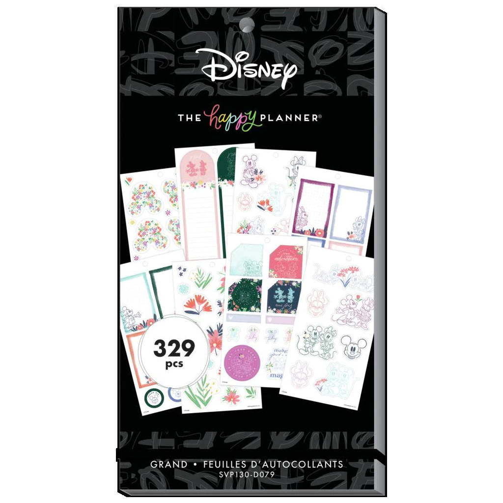 The Happy Planner Disney Mickey & Minnie Mouse Floral Value Pack Stickers - Big