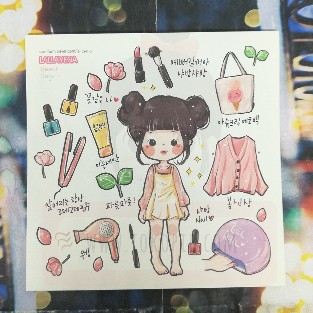 Lallayena Decoration Sticker - Girl Outfit