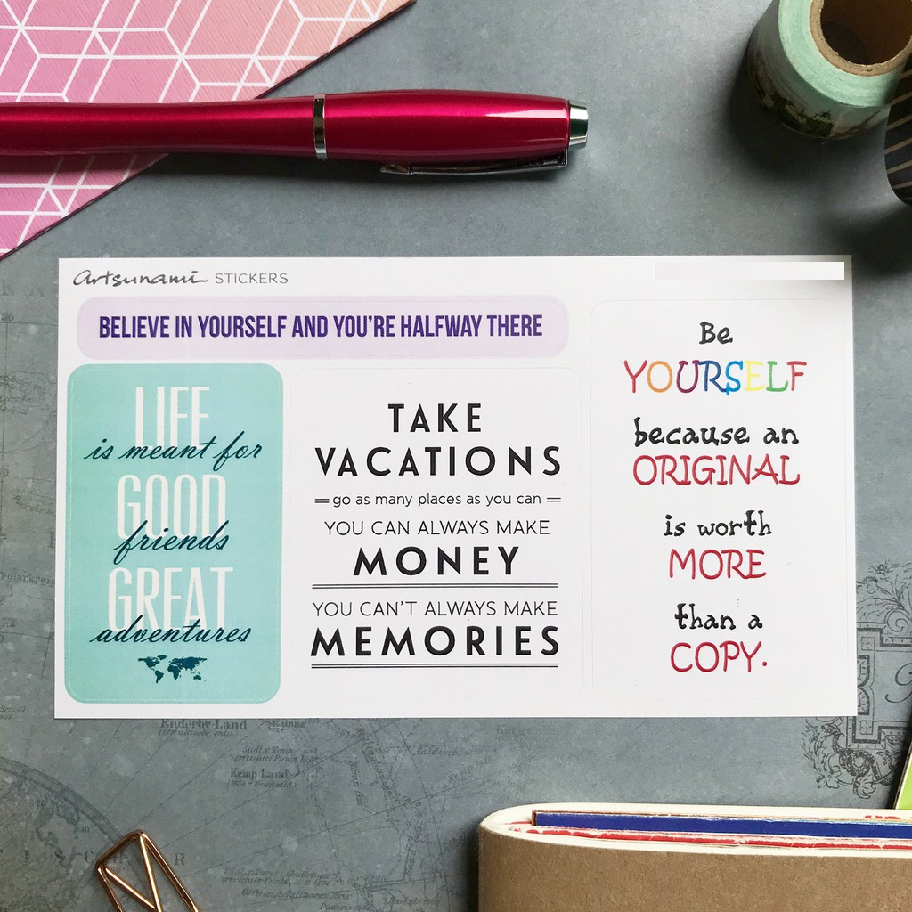 Artsunami Planner Sticker Big Quotes Value Pack