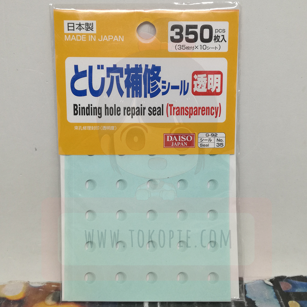 Binding Hole Repair Seal (Transparent) 350 Pieces