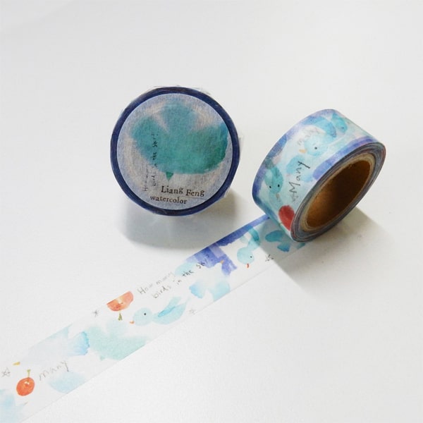 Liang Feng Watercolor Masking Tape - Birds