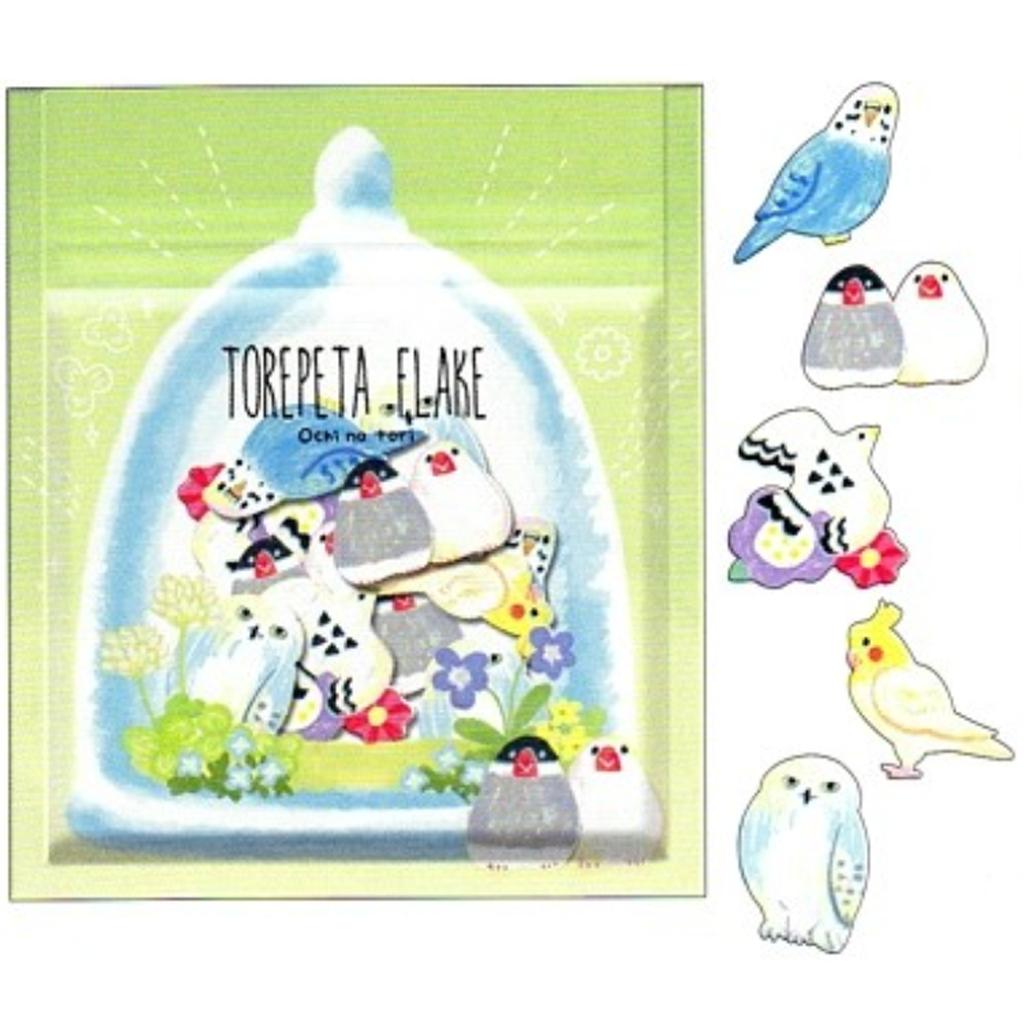 Kamio Japan Torepeta Bird Flake Seal Sticker
