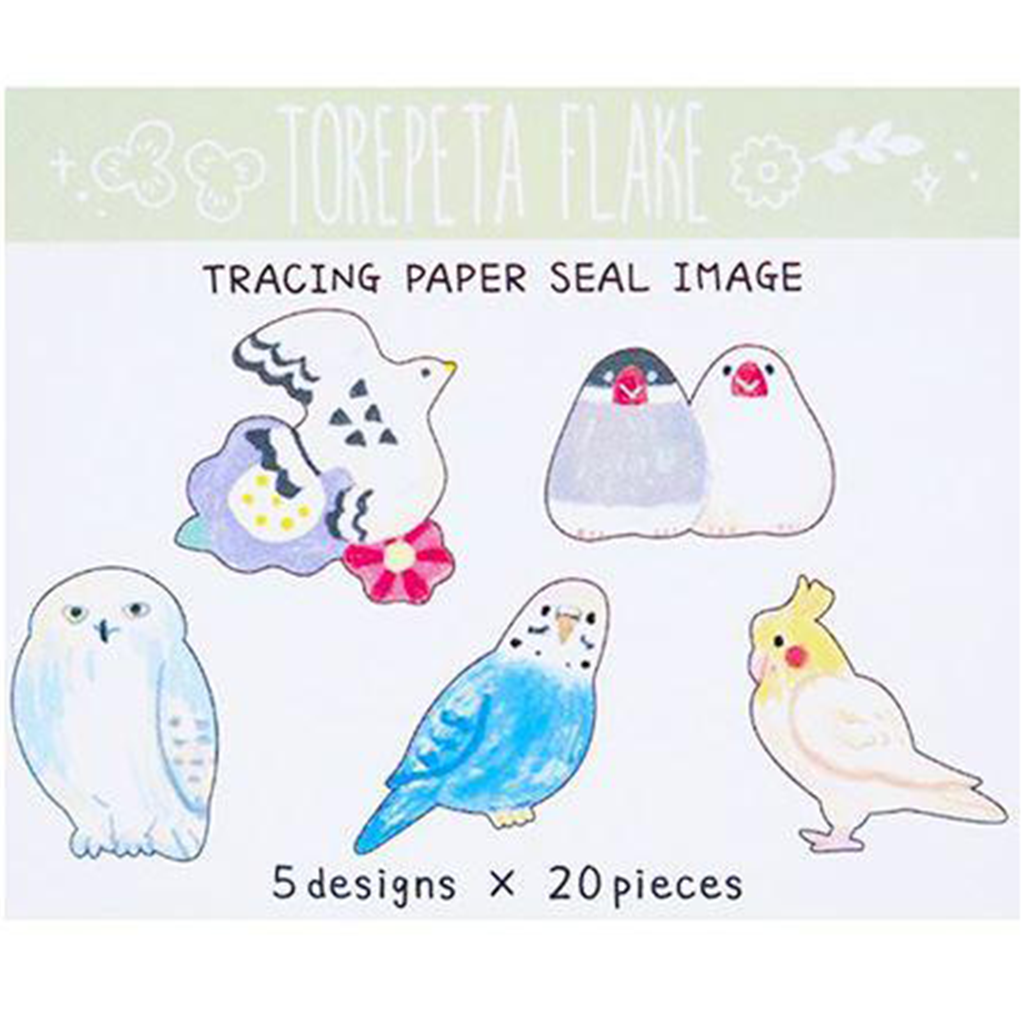 Kamio Japan Torepeta Bird Flake Seal Sticker