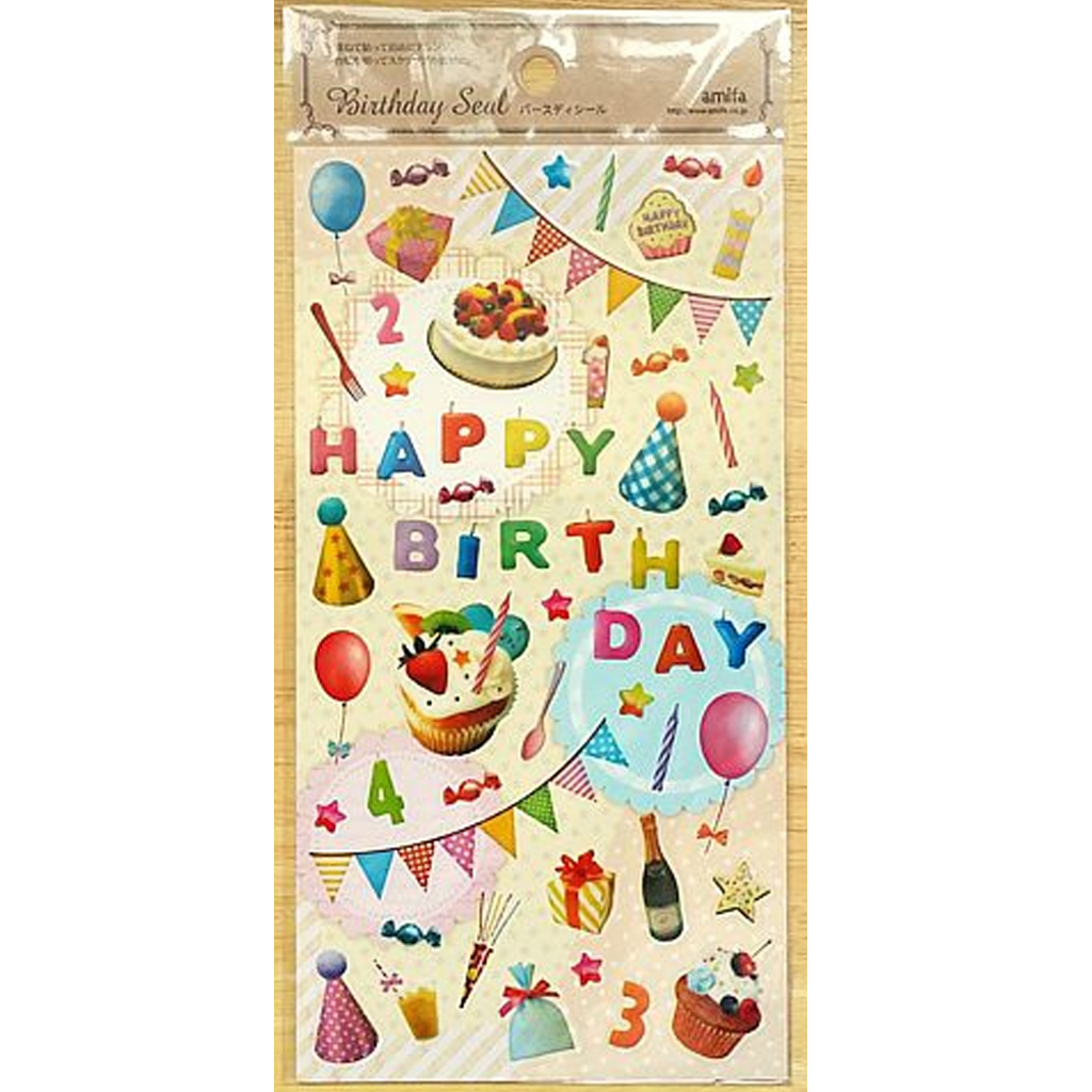 Amifa Transparent Birthday Sticker