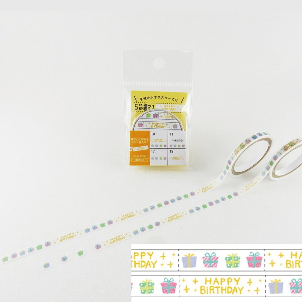 Round Top Masking Tape - Birthday