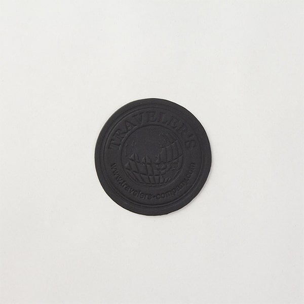 Traveler&#39;s Factory Leather Coaster Circle Black