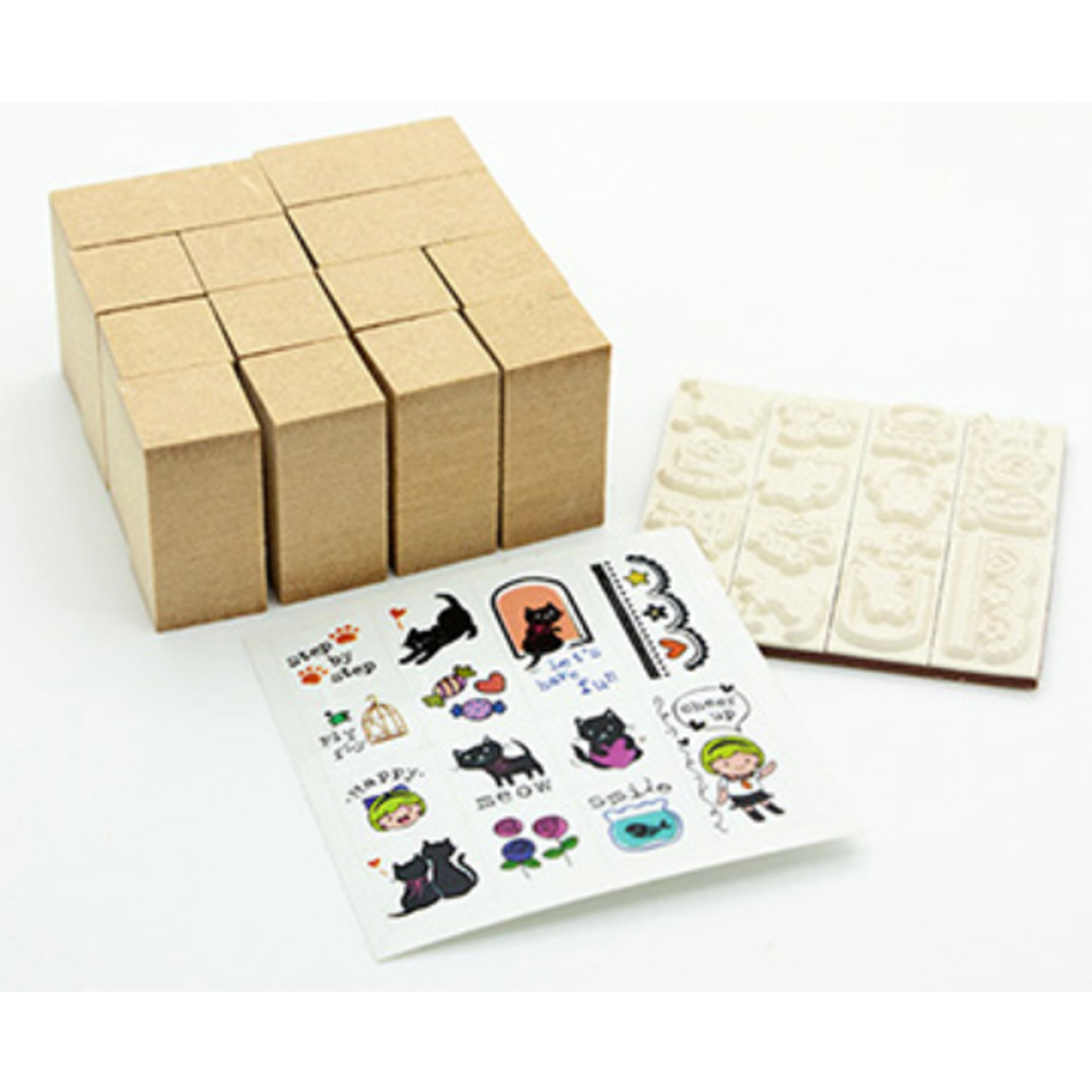 Micia Mini Cute Stamp Set - Little Black Cat